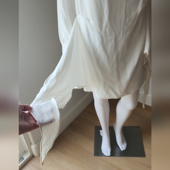 NWT White Short Dress with Waist Wrap - Medium! - Picture 10 of 11
